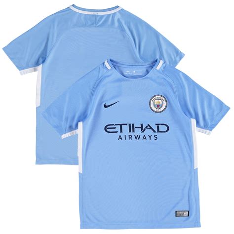 Nike Manchester City Blue 2017/18 Home Replica Blank Jersey